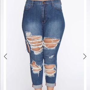 Fashion Nova Distressed Jeans